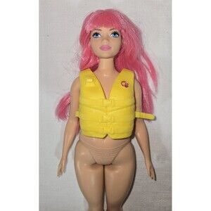 2015 Mattel It Takes Two Camping Barbie #HDF75 Daisy CURVY Pink Hair life jacket
